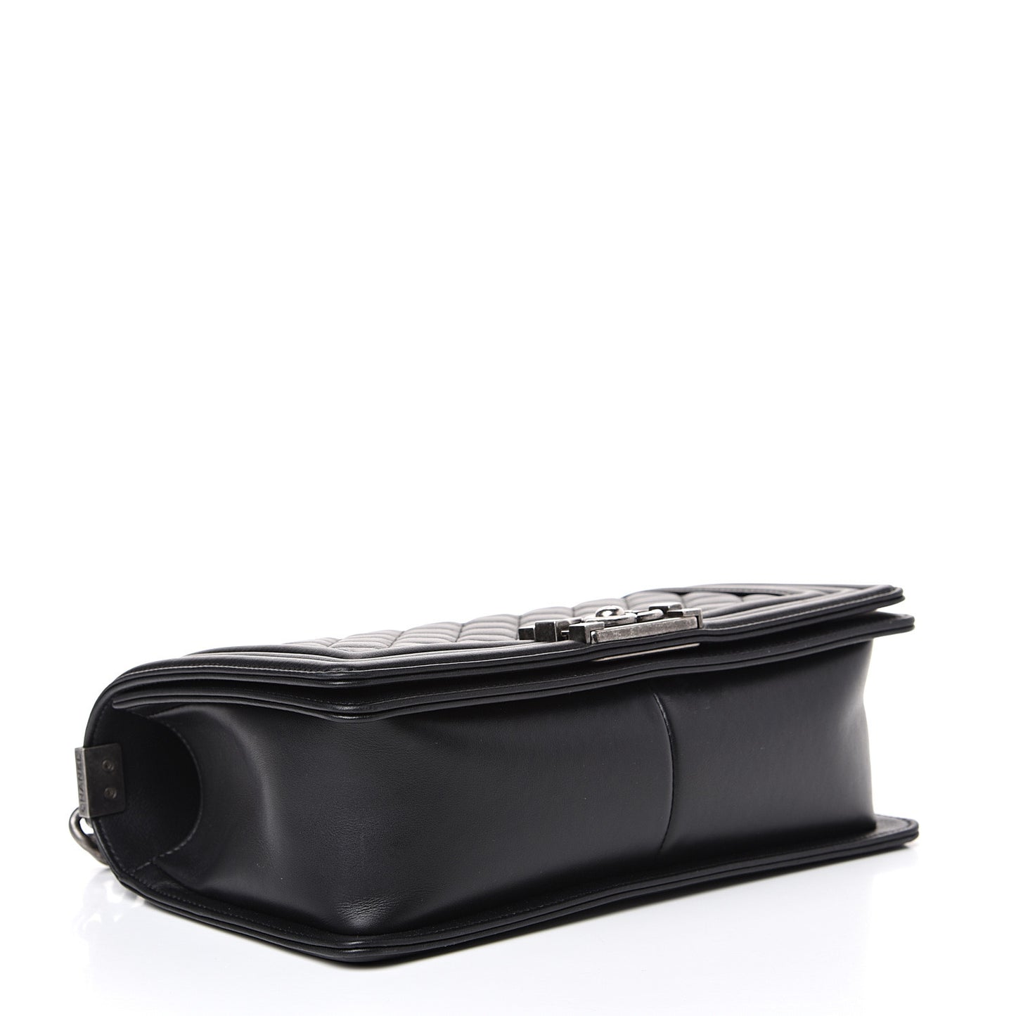 Lambskin Quilted Medium Boy Flap Black
