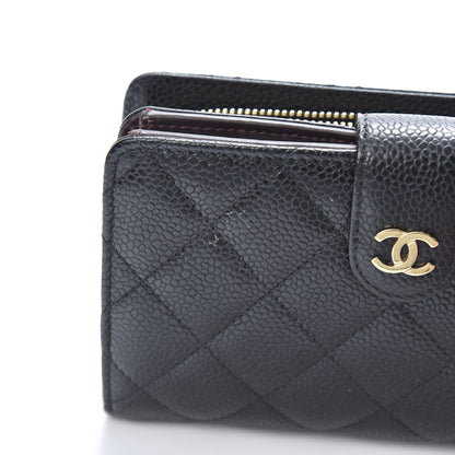 Chanel Caviar Quilted CC French Wallet Black 10 of 12