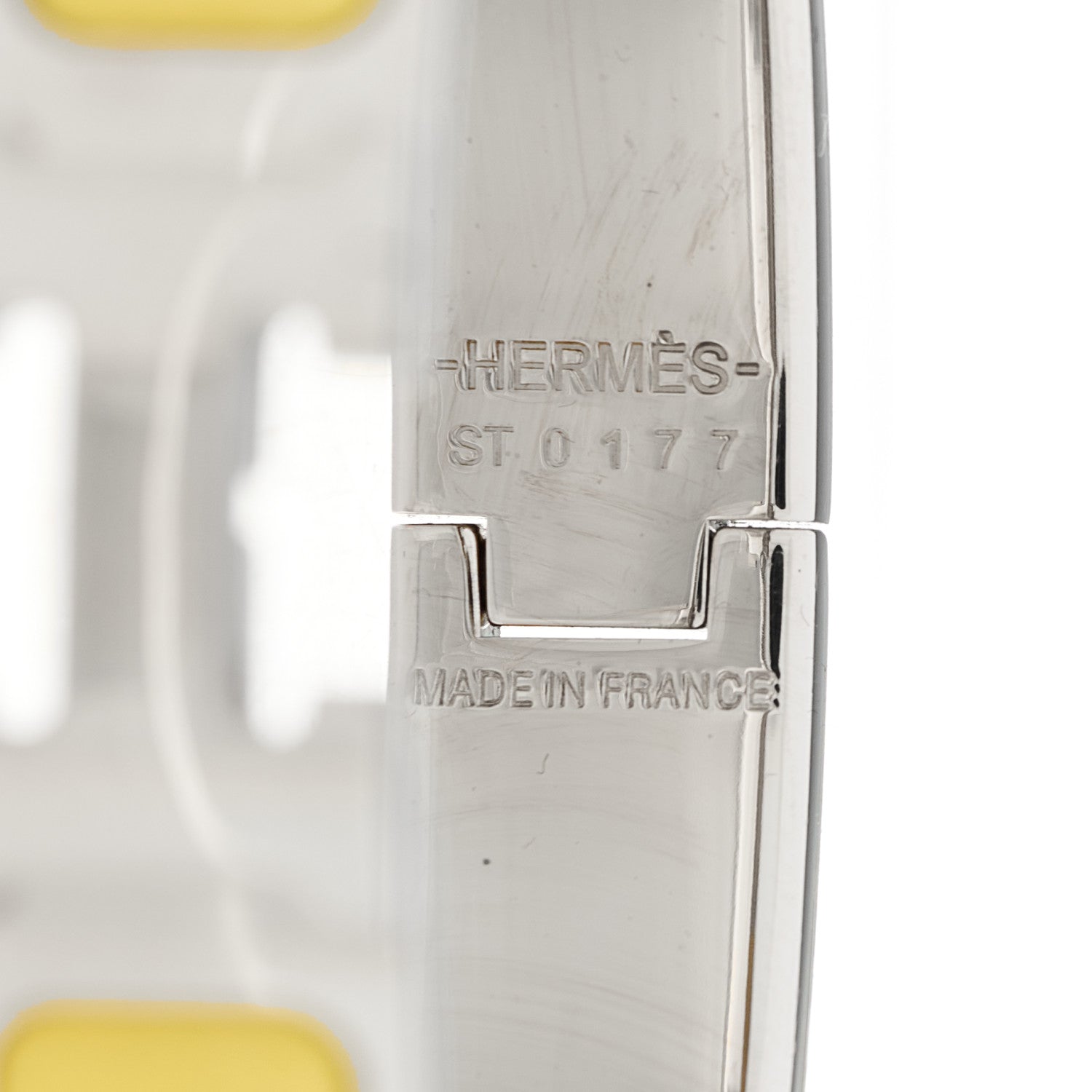 Hermes Enamel Narrow Clic Clac H Bracelet PM Jaune D'Or 4 of 4