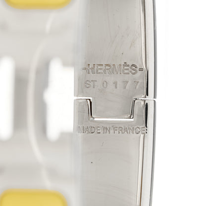 Hermes Enamel Narrow Clic Clac H Bracelet PM Jaune D'Or 4 of 4