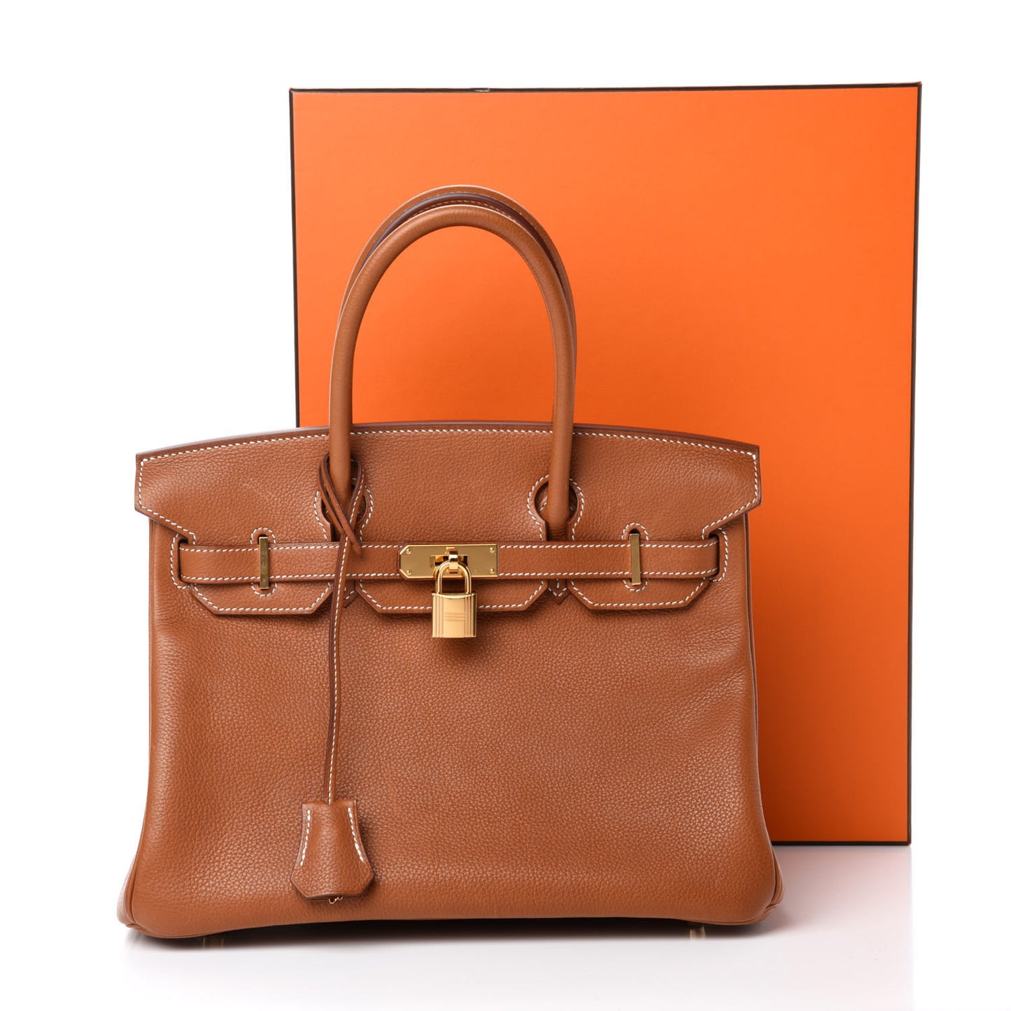 Natural Barenia Faubourg Birkin 30 Fauve