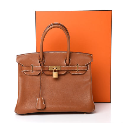 Hermes Natural Barenia Faubourg Birkin 30 Fauve 17 of 17
