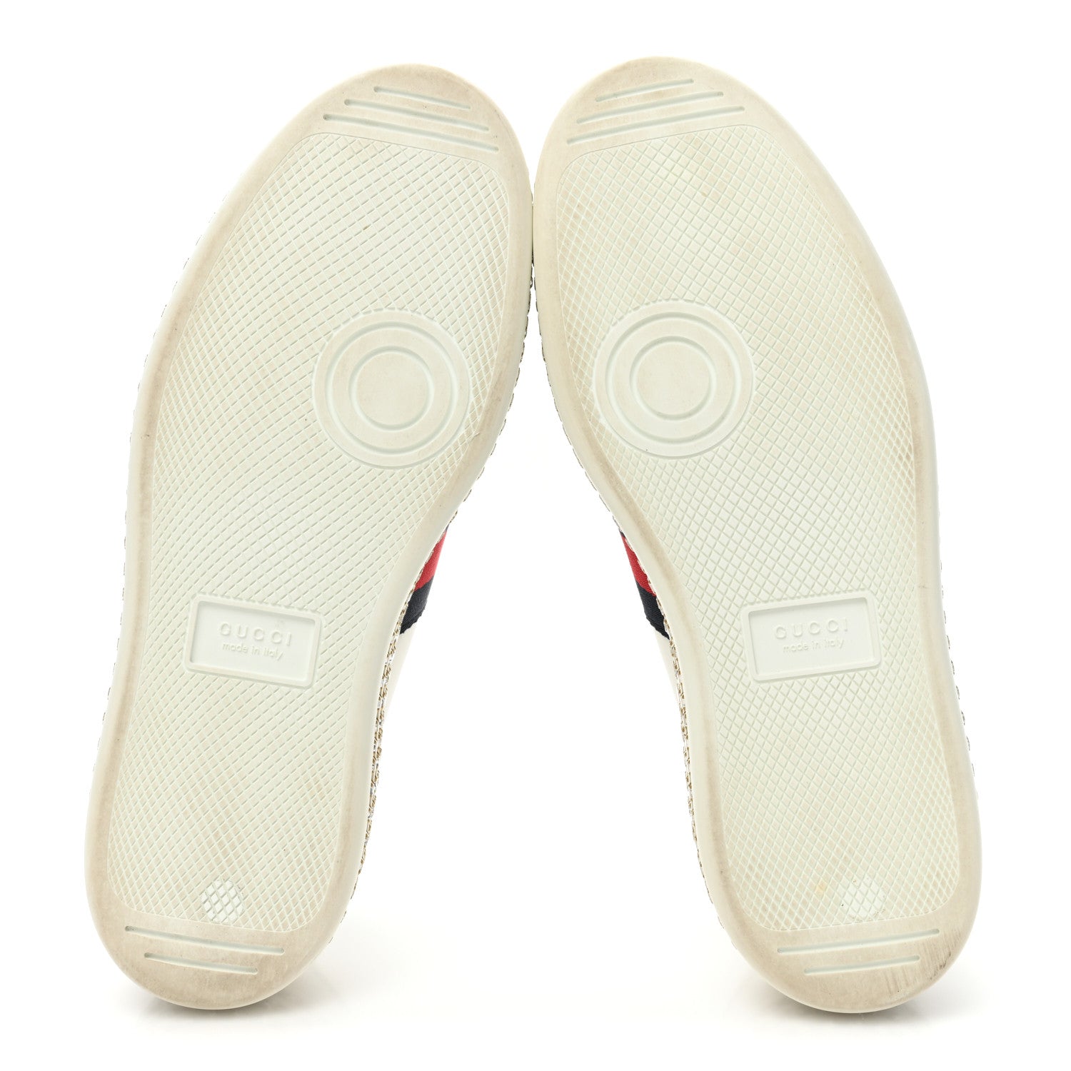 Gucci Calfskin Crystal Web Bee Embroidered Womens Ace Platform Sneakers 37 White 6 of 10
