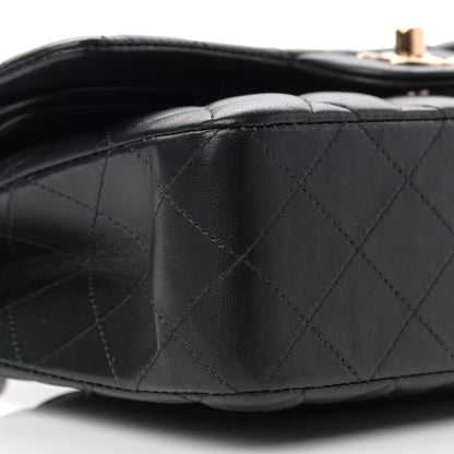 Chanel Lambskin Quilted Small Double Flap Black 9 of 13