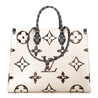 Louis Vuitton Monogram Giant Jungle Onthego GM Ivory 1 of 10