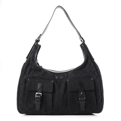 Gucci Monogram Front Pocket Hobo Black 1 of 14