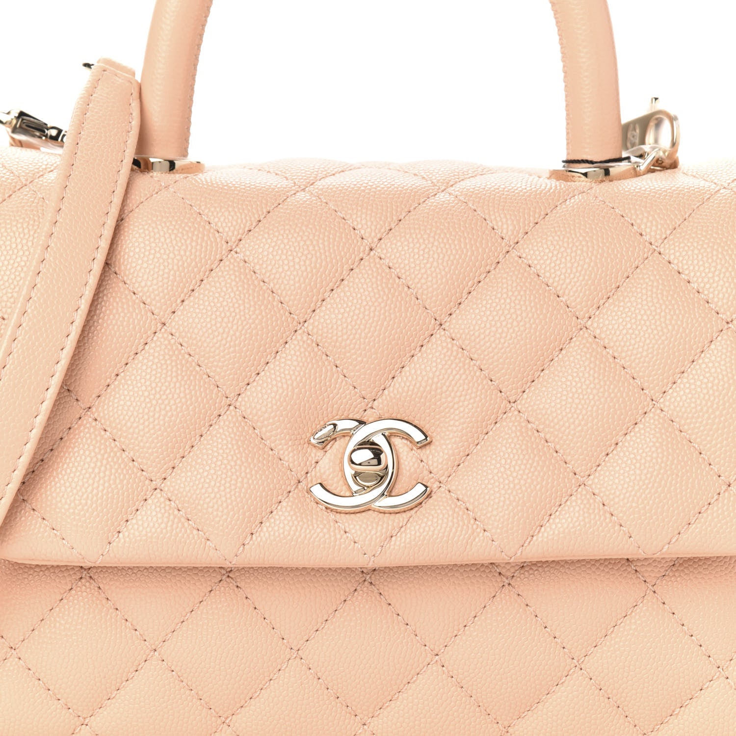 Chanel Caviar Quilted Mini Coco Handle Flap Light Pink 10 of 10