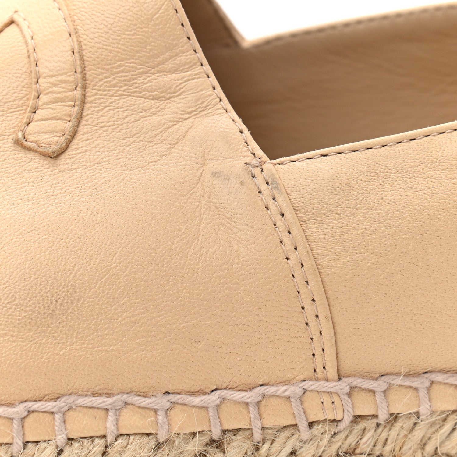 Chanel Lambskin CC Espadrilles 40 Beige Black 9 of 12