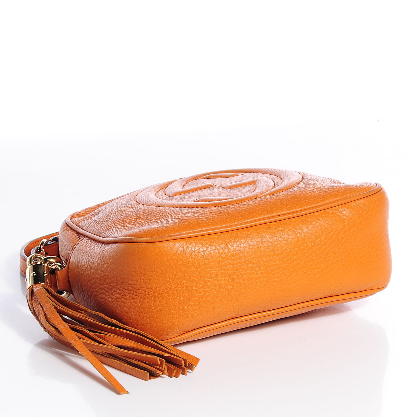 Pebbled Calfskin Small Soho Disco Bag Curcuma