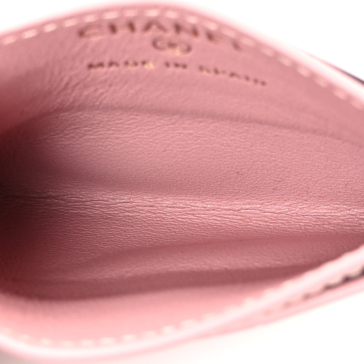 Calfskin Crocodile Embossed Crococo Card Holder Light Pink