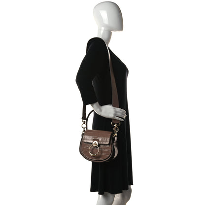 Chloe Calfskin Crocodile Embossed Small Tess Bag Woodrose 3 of 9