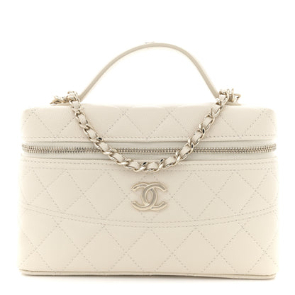 Chanel Caviar Quilted Trendy Handle Slim Vanity Ecru 1 of 11