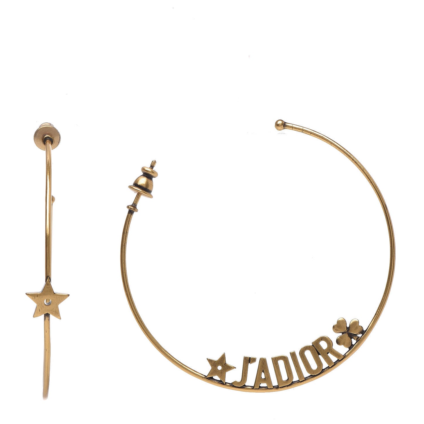Metal J'Adior Hoop Earrings Gold