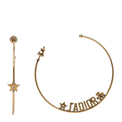 Christian Dior Metal J'Adior Hoop Earrings Gold 2 of 5