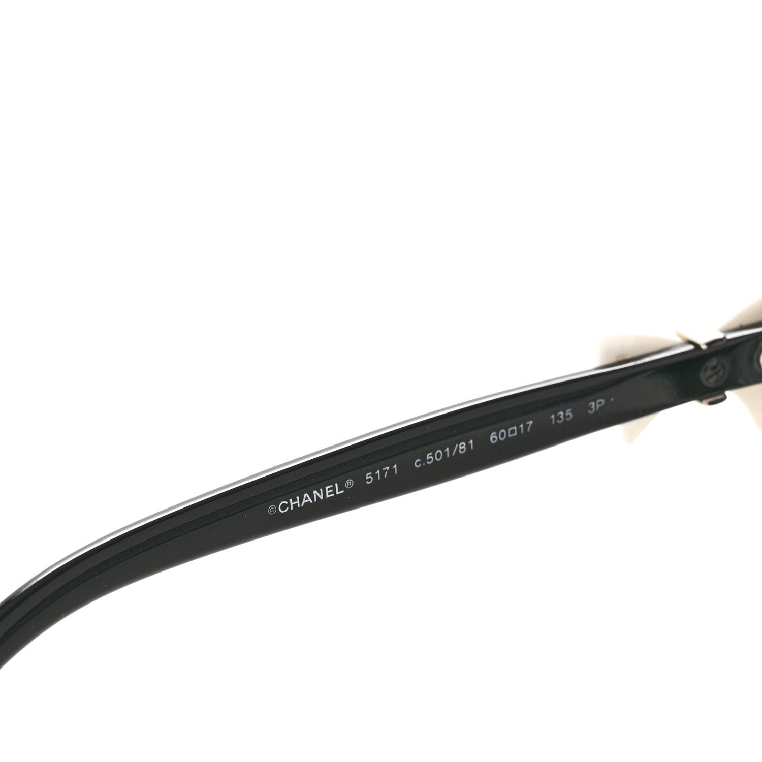 Chanel CC Bow Sunglasses 5171 Black White 5 of 8