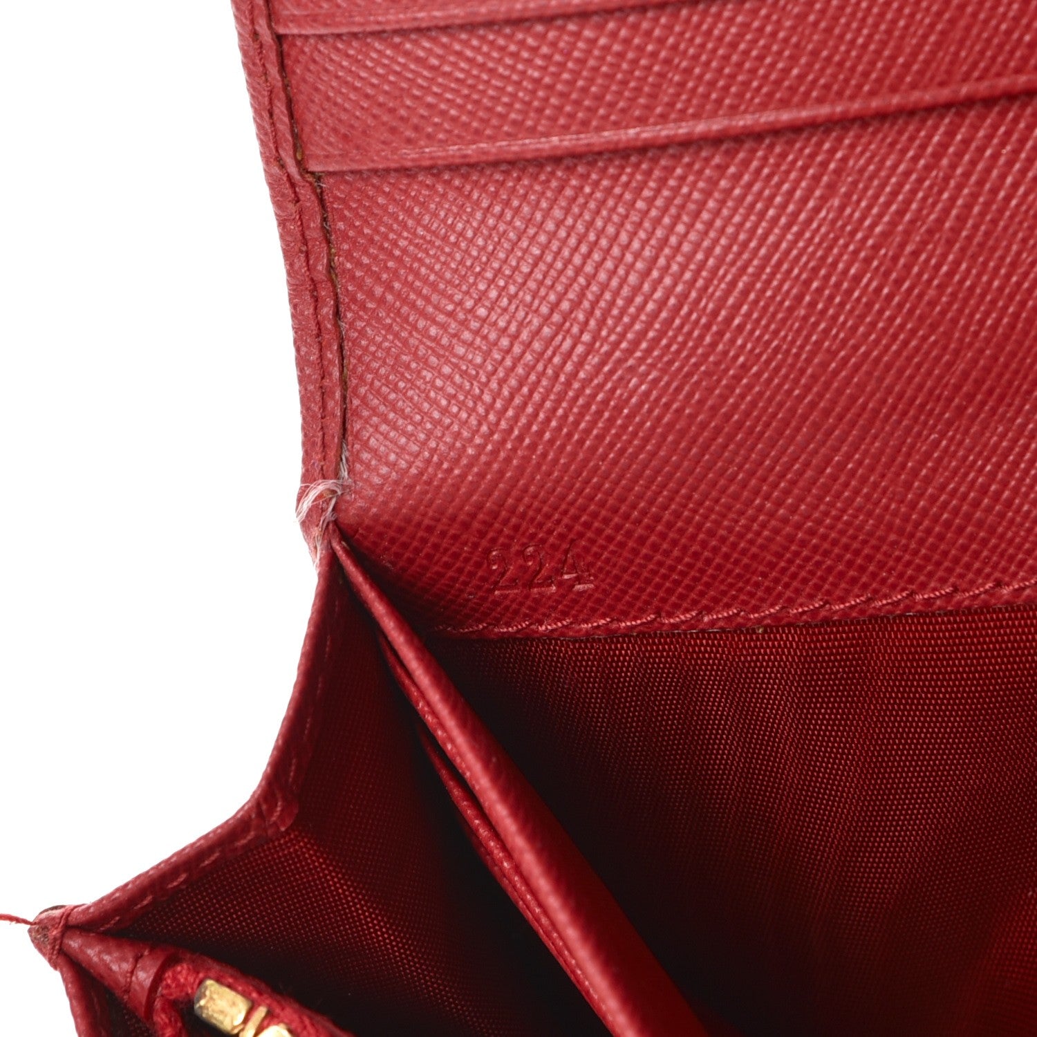 Prada Saffiano Metal Continental Flap Wallet Fuoco 8 of 11