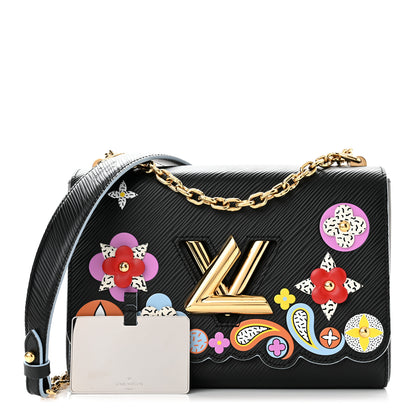 Louis Vuitton Epi Blooming Flowers Twist Shoulder Bag MM Black 1 of 11