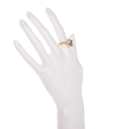 David Yurman 18K Yellow Gold Diamond Champagne Citrine 12mm Chatelaine Pave Bezel Ring 54 7 3 of 10