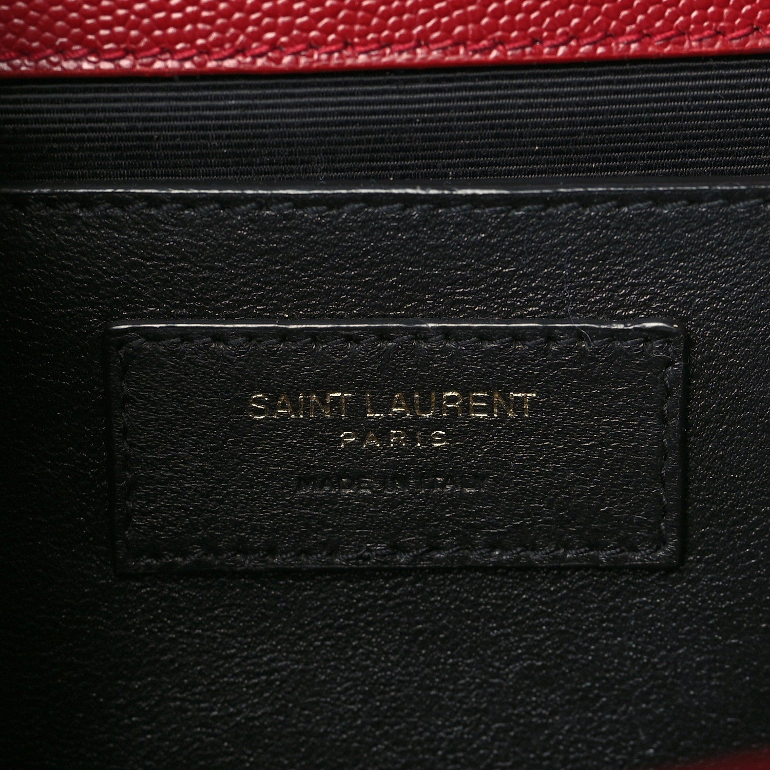 Saint Laurent Grain De Poudre Textured Mixed Matelasse Triquilt Medium Monogram Satchel Oxblood 5 of 8