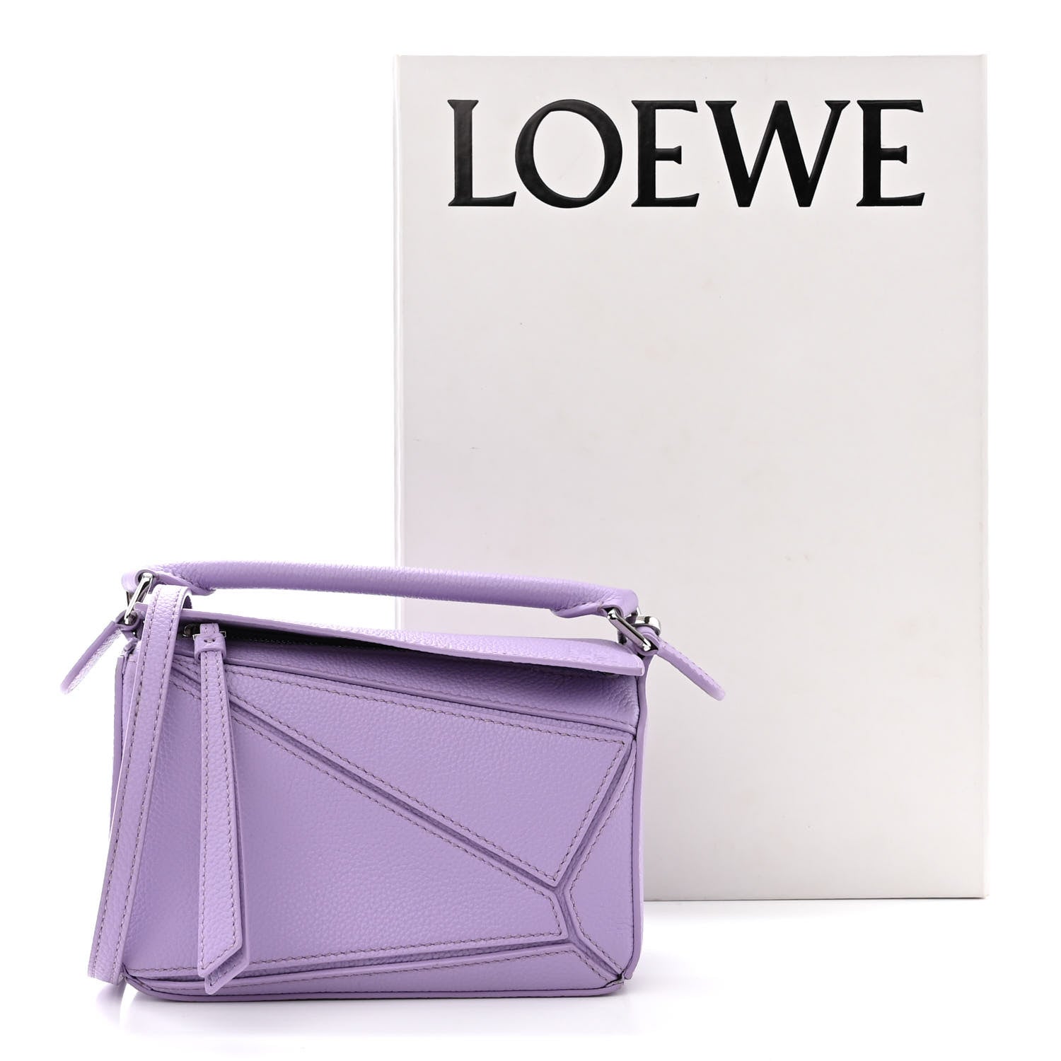 LOEWE パープル ケース Loewe Small Calfskin Puzzle Edge Monochrome - Luxe Du Jour