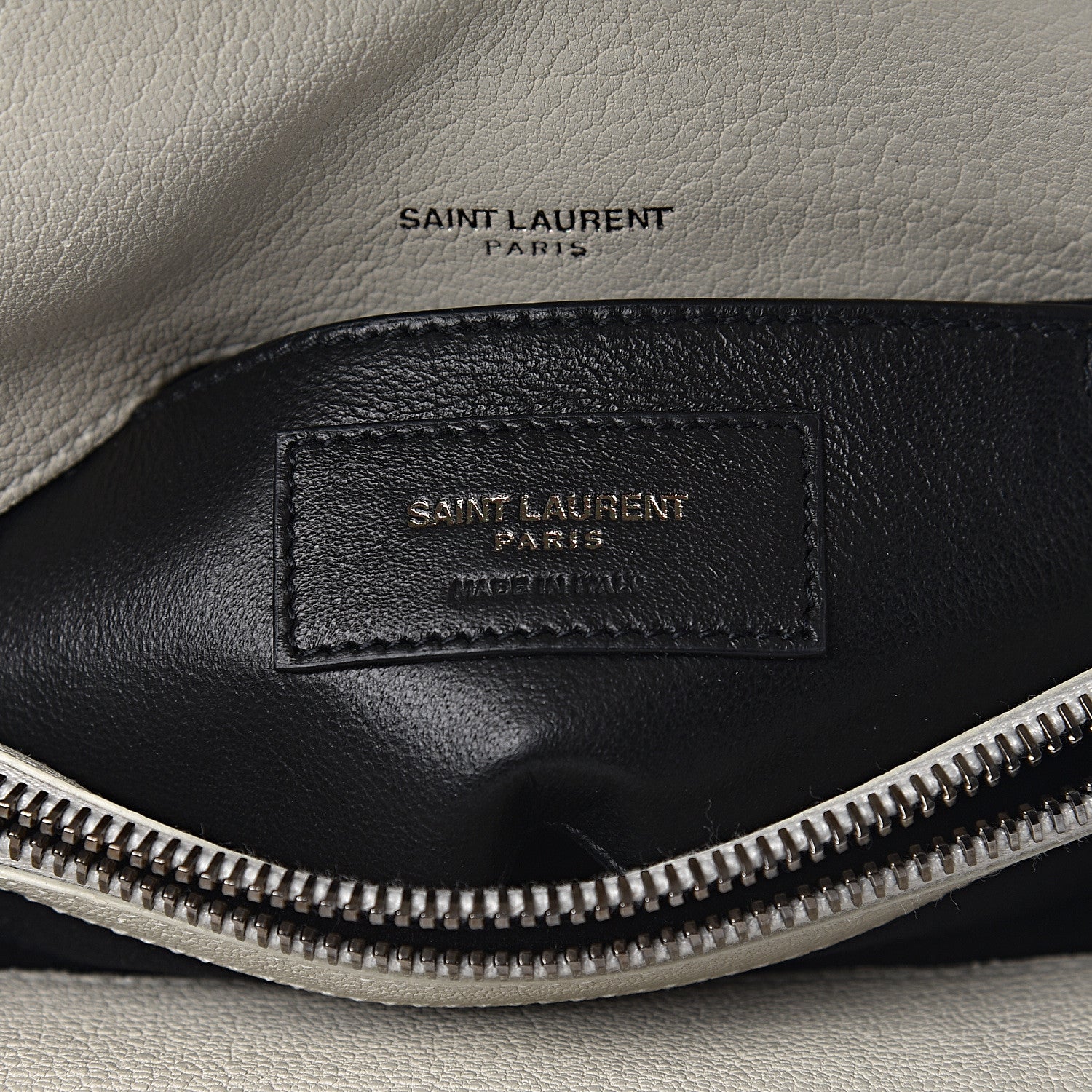 Saint Laurent Sheepskin Matelasse Chevron Monogram Medium College Bag Dove White 7 of 11