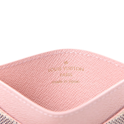 Louis Vuitton Damier Azur Daily Card Holder Rose Ballerine 5 of 7