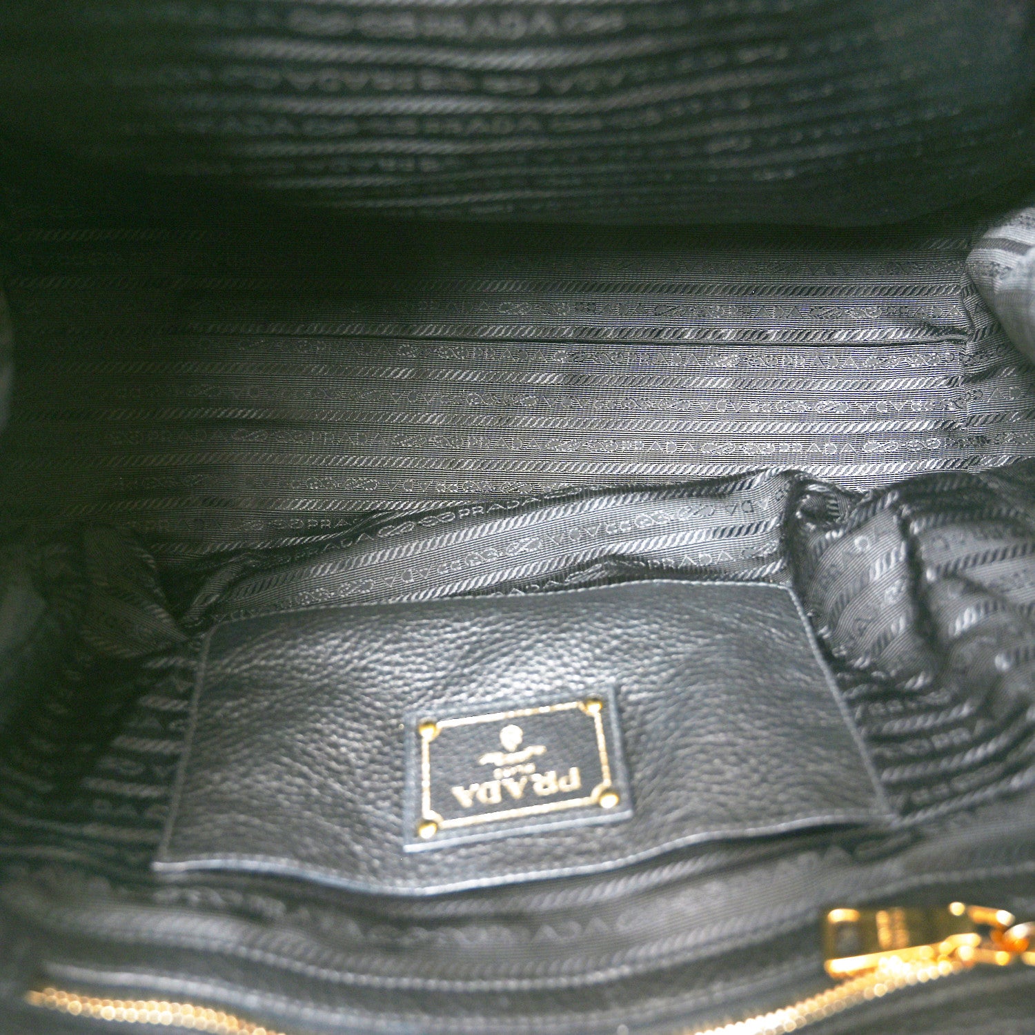 Prada Vitello Phenix Shopping Bag Black 5 of 9