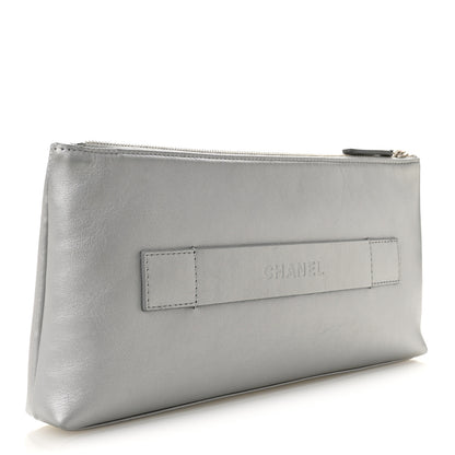 Chanel Metallic Calfskin Keyboard Pouch Silver 3 of 10