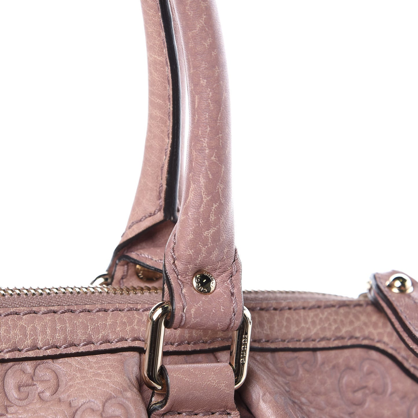 Guccissima Old Libeccio Medium Sukey Top Handle Bag Dark Cipria