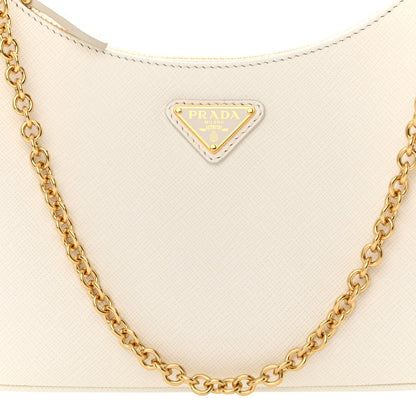 Prada Saffiano Re-Edition 2005 Shoulder Bag White 11 of 14