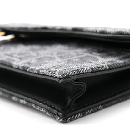 Christian Dior Oblique Saddle Bloom Card Holder Grey 9 of 10