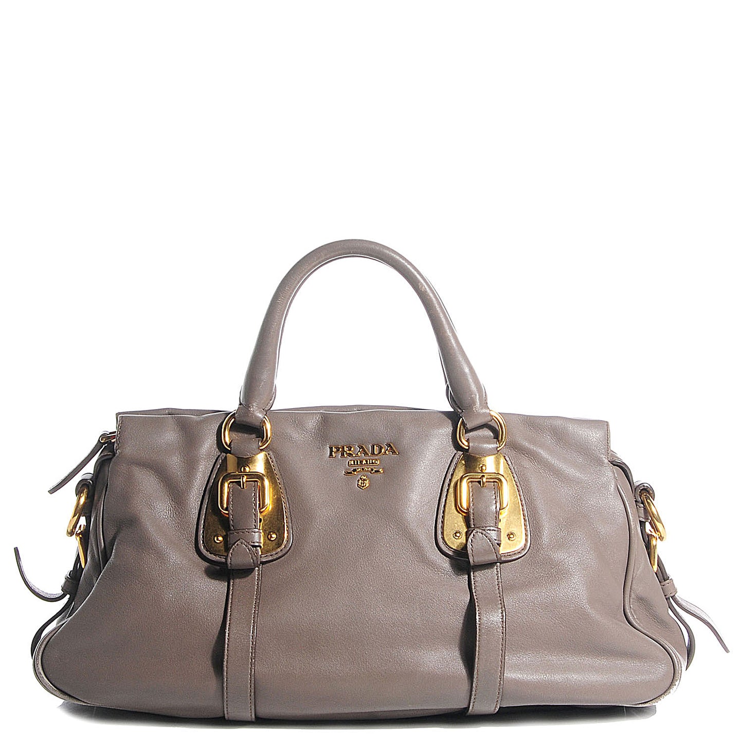 Soft Calf Shopping Satchel Bag Bambu