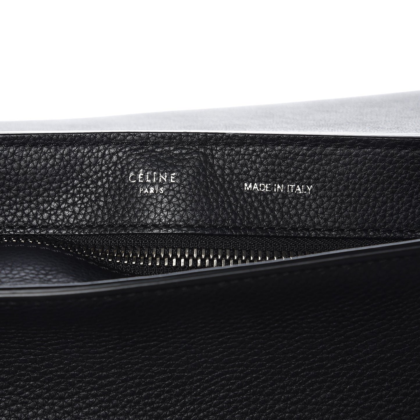 Drummed Calfskin Suede Medium Trapeze Black