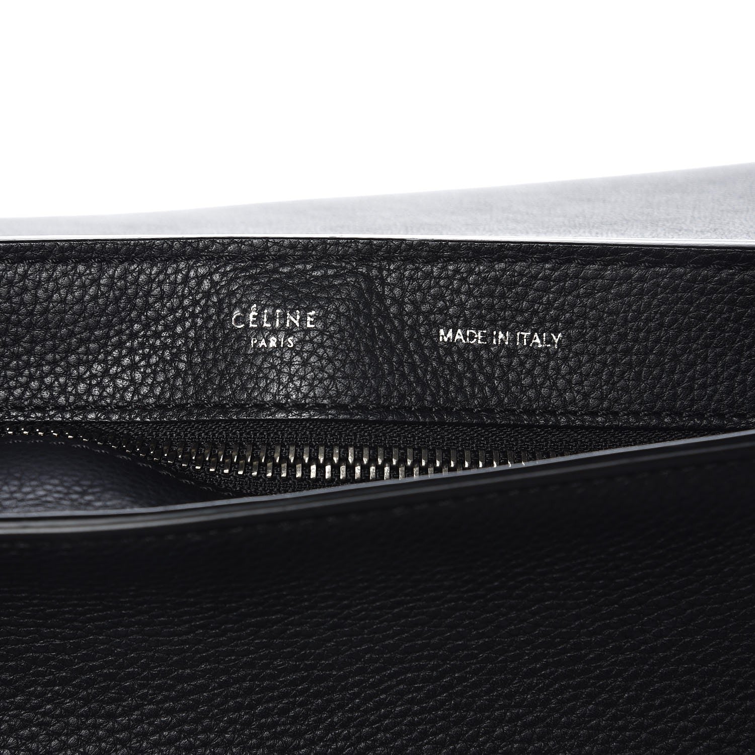 Celine Drummed Calfskin Suede Medium Trapeze Black 7 of 8