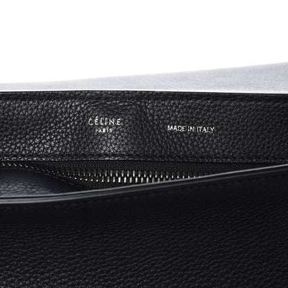 Celine Drummed Calfskin Suede Medium Trapeze Black 7 of 8
