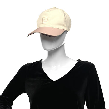 Fendi Cotton Calfskin Fs Fendi Eyecap Hat Beige 2 of 9