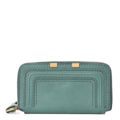 Chloe Grained Calfskin Marcie Long Zip Around Wallet Emerald 1 of 9
