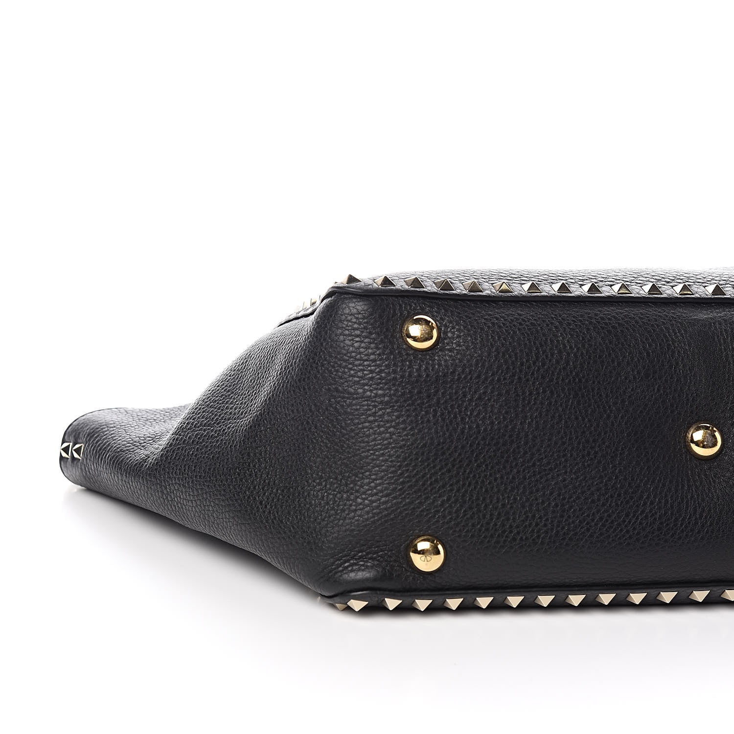 Valentino Garavani Pebbled Calfskin Medium Rockstud Tote Black 8 of 10