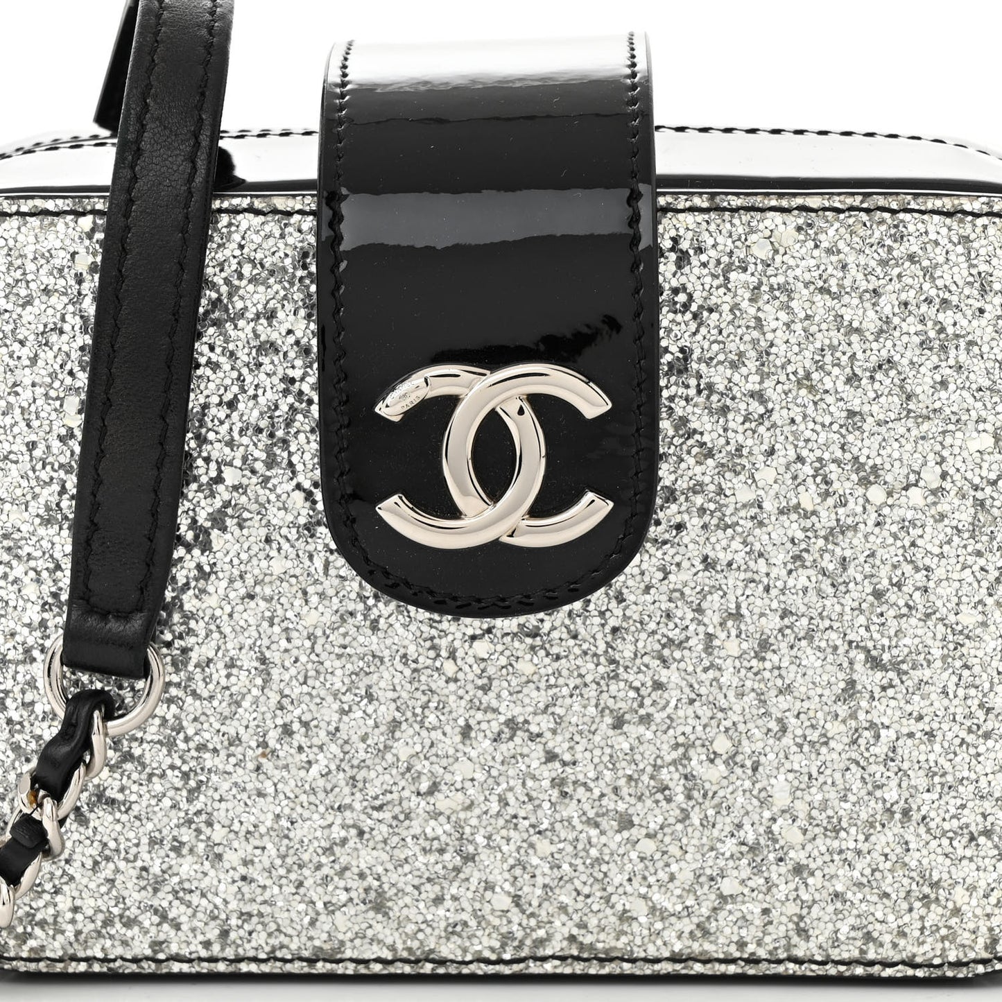 Glitter Patent Evening On The Moon Camera Case Silver