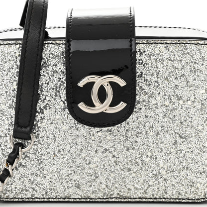 Chanel Glitter Patent Evening On The Moon Camera Case Silver 8 of 10