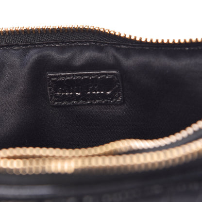 Miu Miu Vitello Lux Matelasse Double Zip Wristlet Black 7 of 9