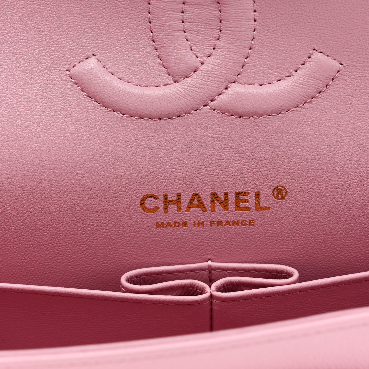 Caviar Quilted Medium Double Flap Pink