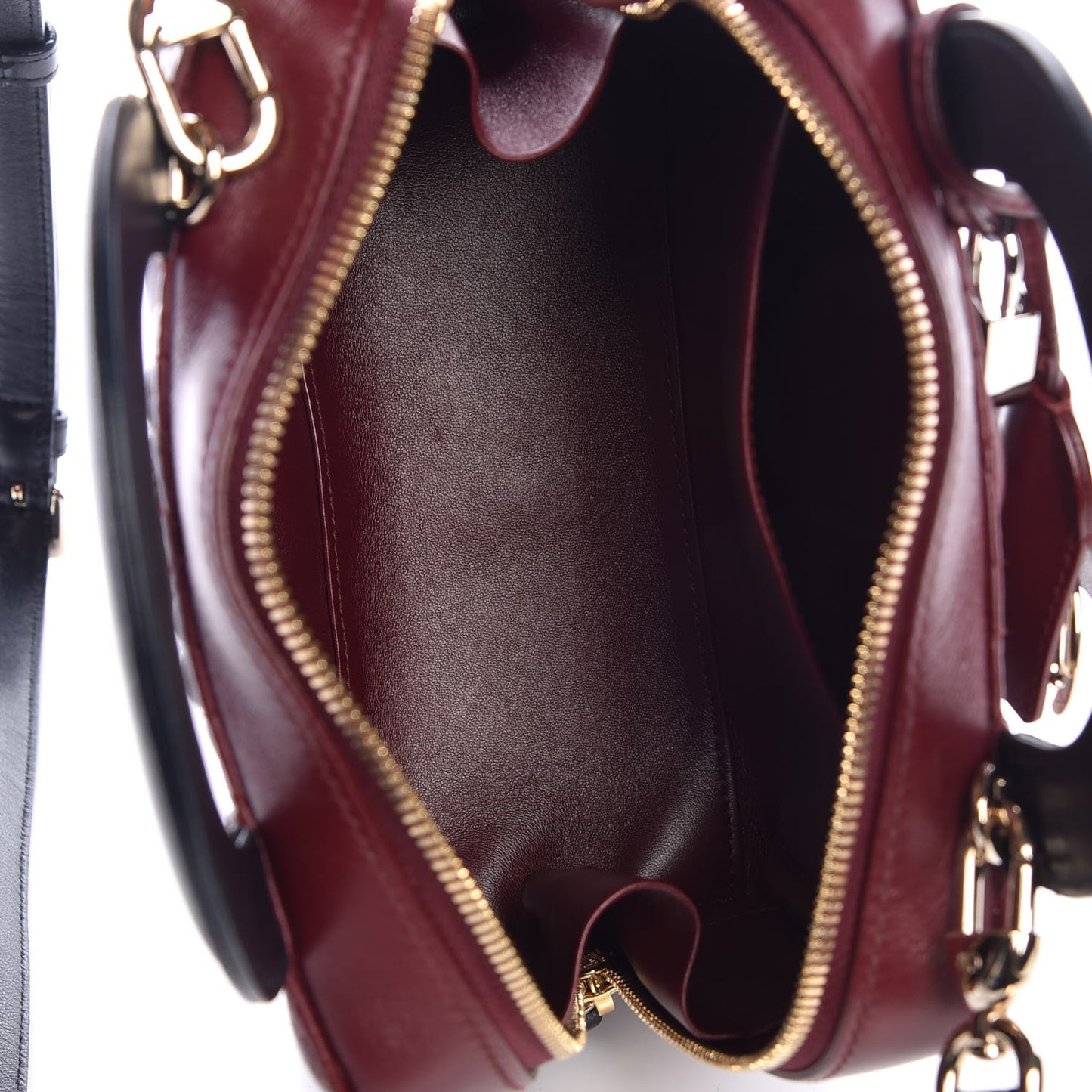 Lambskin Cannage Lily Tote Red Sapphire Blue