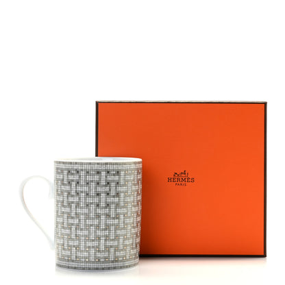 Hermes Porcelain Mosaique au 24 Mug Platinum 4 of 4