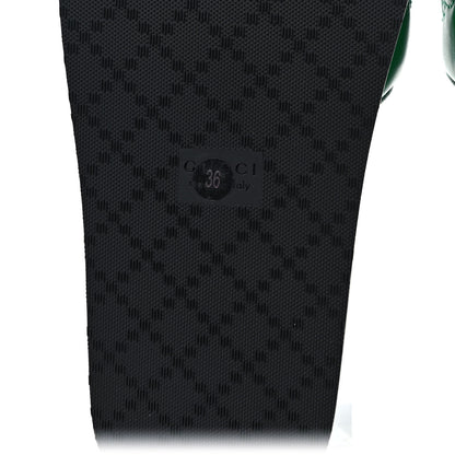 Gucci Nappa GG Matelasse Flat Slide Sandals 36 New Shamarock 6 of 8