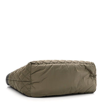 Chanel Nylon Quilted Medium Coco Cocoon Tote Khaki 3 of 9