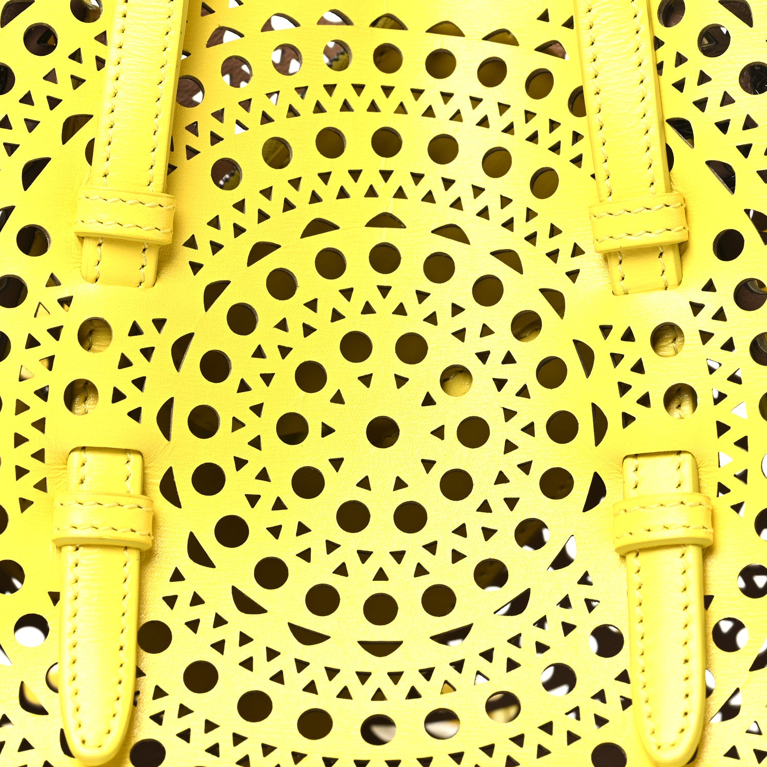 Alaia Calfskin Vienne Mina 20 Bag Citron 8 of 10