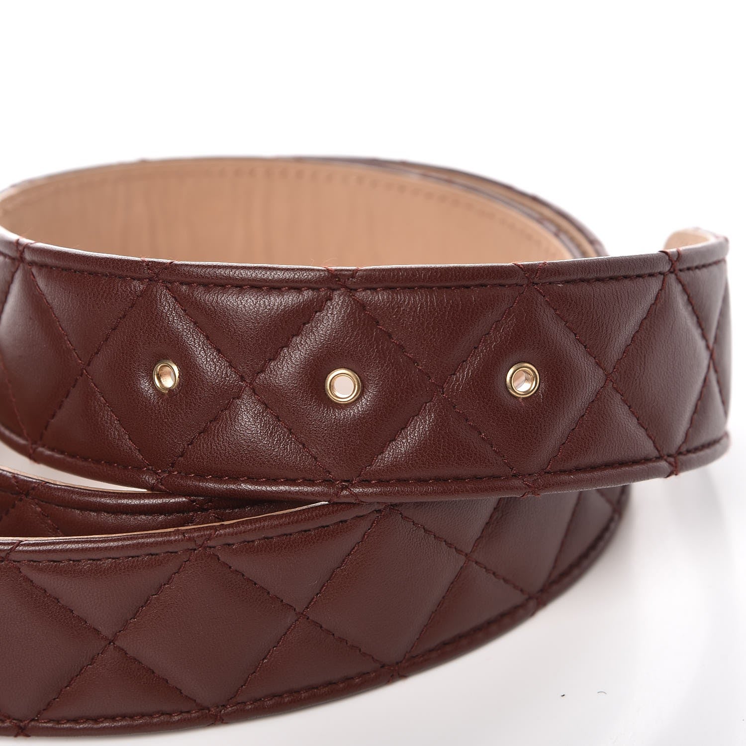 Chanel Lambskin Quilted CC Belt 90 36 Bordeaux 5 of 12