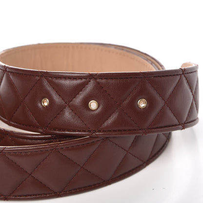 Chanel Lambskin Quilted CC Belt 90 36 Bordeaux 5 of 12