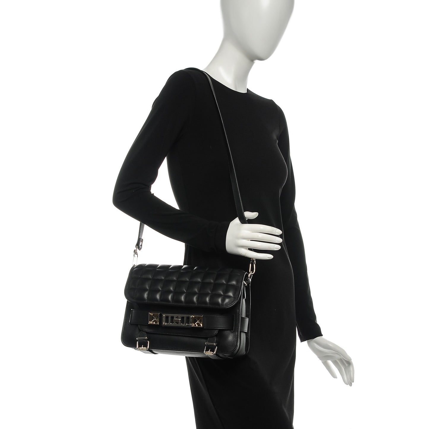 Lambskin Quilted PS11 Classic Shoulder Bag Black
